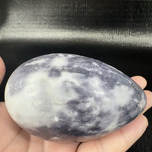 Vintage Italian Marble Carved Large Egg Figurine Paperweight Stone Heavy Purple - Picture 11 of 13